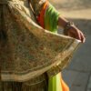 Traditional Handblock Print Green Cotton Lehenga Set with Dual-Shade Dupatta