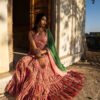 Elegant Handblock Printed Pink Cotton Anarkali Set with Dupatta