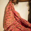 Elegant Handblock Printed Pink Cotton Anarkali Set with Dupatta