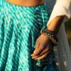 Aqua Blue Handcrafted Lehenga Set with Dupatta