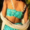 Aqua Blue Handcrafted Lehenga Set with Dupatta