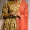 Handcrafted Floral Cotton Dress with Traditional Prints