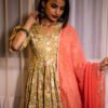 Handcrafted Floral Cotton Dress with Traditional Prints