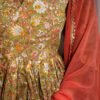 Handcrafted Floral Cotton Dress with Traditional Prints
