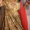 Handcrafted Floral Cotton Dress with Traditional Prints