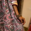 Elegant Handblock Printed Cotton Kurta with Silver Detailing