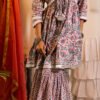 Elegant Handblock Printed Cotton Kurta with Silver Detailing
