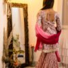 Blush Pink Floral Printed Sharara Set with Gota Detailing