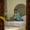 Handmade Pure Cotton Mint Blue Printed Lounge Set – Everyday Ease & Elegance