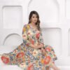 Floral Printed Tiered Cotton Dress