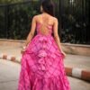 Handcrafted Pink Cotton Maxi Dress